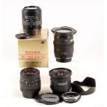 Sigma 18mm Ultra Wide Angle & Other Canon AF Film Camera Lenses.