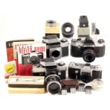 Camera Collection, including an Uncommon Zeiss Ikon Hexacon Body