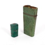 An early 19th Century draughtsman's set, in a shagreen case with English fittings, losses,