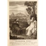 [Bacci, Pier Giacomo] Vita di S. Filippo Neri, Rome, 1818. Small folio, cont. red morocco gilt., a.