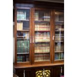 A Victorian mahogany library bookcase,