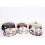 Lot Withdrawn - Six Sheffield plate oval dish covers, circa 1810,