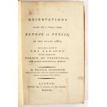 Francklin (William) Observations made on a Tour from Bengal to Persia, 1790.8vo., cont.