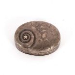 A George III silver vinaigrette, Matthew Linwood, Birmingham 1804, of snail shell form,