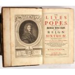 Rycaut (Paul) The Lives of the Popes, 1685. Folio, cont. calf (old reback).Engraved portrait.