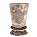 A 17th Century Dutch style silver beaker, pseudo marks, circa 1880,