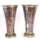 A pair of large Scandinavian style beakers, probably North German, circa 1890, plain trumpet shaped,