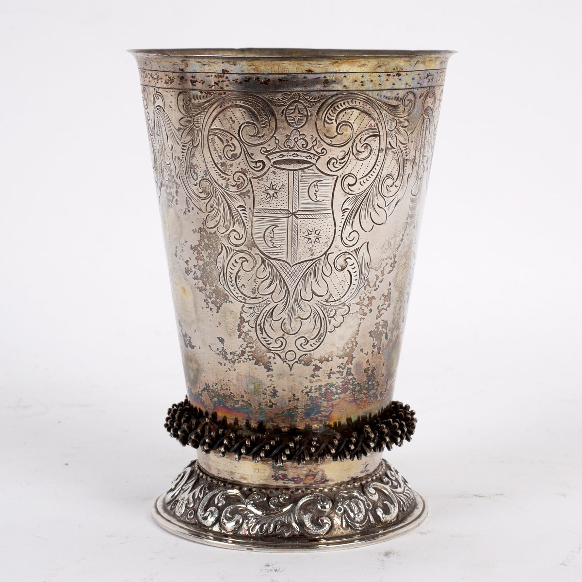 A 17th Century Dutch style silver beaker, pseudo marks, circa 1880, - Image 2 of 3