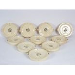 A set of ten English creamware warming dishes, circa 1800, pierced to centre,