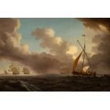 Peter Monamy (British 1681-1749)/Dutch Fisherman Reefing the Sails,
