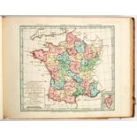 [Chanlaire Pierre-Gregoire] Geographie Precis Elementaire de la France. Paris 1791. Oblong 4to.