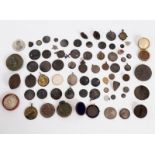 An interesting collection of medallions and coins,