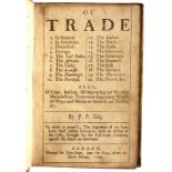 [Pollexfen John] Of Trade by J.P., 1700. 12mo., old vellum.