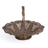 A Victorian silver cake basket, Martin Hall & Co.