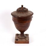 A 19th Century mahogany medal cabinet, of urn form,