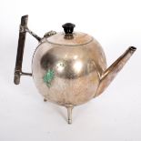 A Victorian electroplated teapot, designed by Christopher Dresser for Elkington & Co.