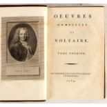 Voltaire, F.M.A. de. Oeuvres Completes, 69 vols (ex 70, lacks vol 44).