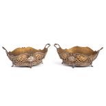 A pair of Dutch baskets, circa 1890, struck with pseudo hallmarks,