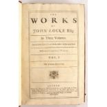 Locke (John) The Works, Third Edition, 3 vols., 1727. Folio, cont.