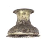 A trencher type salt cellar, unmarked, probably German, circa 1690,