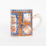 A Chinese famille rose export cylindrical mug, Qianlong,