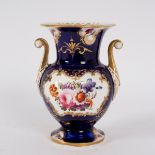 An English porcelain two-handled vase, circa 1820, probably Coalport,
