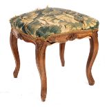 A French provincial walnut stool, circa 1750,