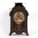 A small Régence boulle bracket clock, with a later movement (distressed),