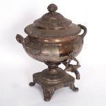 A Sheffield plate tea urn, circa 1820,