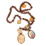 An 18th Century wooden rosary chain, South German or Italian,