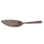 A George III silver fish slice, William Plummer, London 1783, the handle by Moses Brent,
