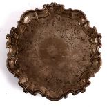 A William IV silver salver, Sheffield 1835, with Berkeley family crest,