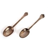 A William & Mary silver trefid spoon, London 1686,