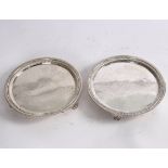 A pair of George III silver salvers, Hannam & Crouch, London 1805,