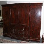 A Victorian mahogany wardrobe, circa 1860,