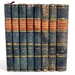 Maund (B) The Botanic Garden, 8 vols., 4to., half blue stained calf gilt, (some spines rubbed).