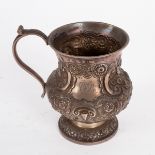 An Irish silver beaker, Edward Twycross, Dublin 1829, of thistle shape,