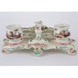 A Derby desk set, circa 1770, patch marks,