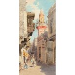 Alexandre Nicolaievich Roussoff (Russian 1844-1928)/Street Scene in Cairo/signed,