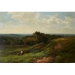 Edmund Morison Wimperis (British 1835-1900)/On The Sussex Downs/signed/oil on canvas, 50.75cm x 76.