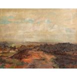 WT Mycock/Heathland/signed and dated 48/oil on board,