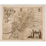 Johannes Blaeu (1650-1712)/Glocestria Ducatus Vulgo Glocestershire/engraved map,