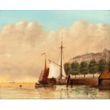 Lot Withdrawn - 19th Century Continental School/Harbour Scene/indistinctly signed and dated '65/oil