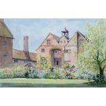 Angie Merris/Harvington Hall/watercolour, 26cm x 36.