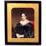 Sir William John Newton (British 1785-1869)/Portrait Miniature of Mrs Sidney Gurney/inscribed and