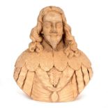 A 19th Century terracotta bust of Charles I, 25.
