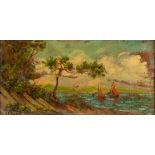 Leroux/Coastal Scene/signed/oil on canvas,