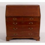 A George III mahogany bureau,