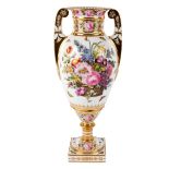 A London decorated French porcelain two-handled vase, early 19th Century,