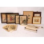 A quantity of Chinese paintings including scroll paintings